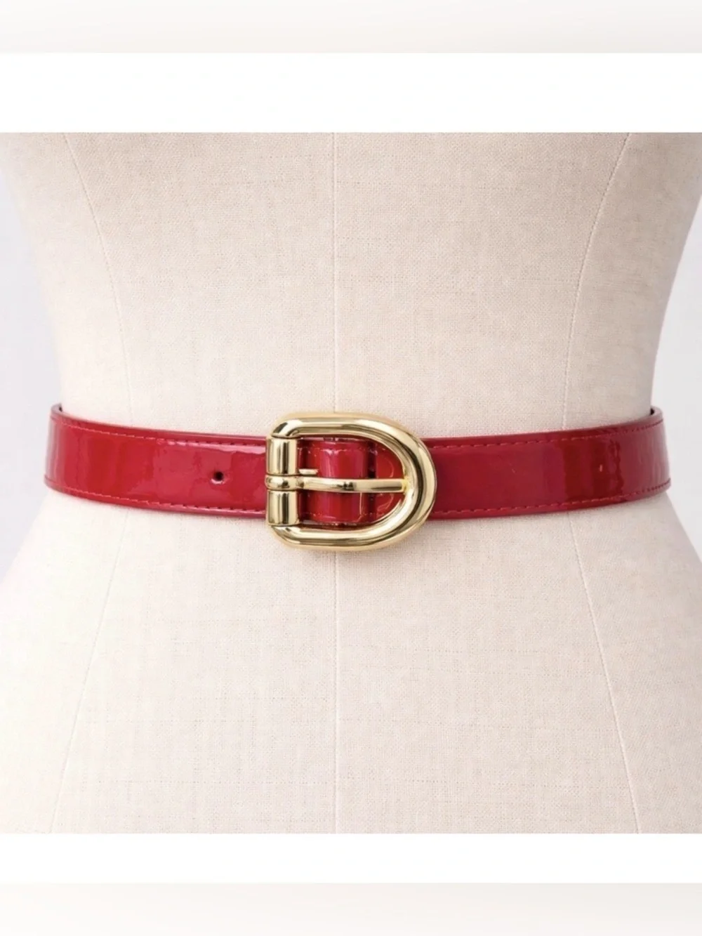 Louis Vuitton Red Monogram Vernis Belt